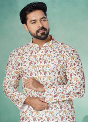 Plain Comfortable Kurta Pyjama Set For Men 2