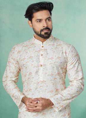 Plain Comfortable Kurta Pyjama Set For Men 2