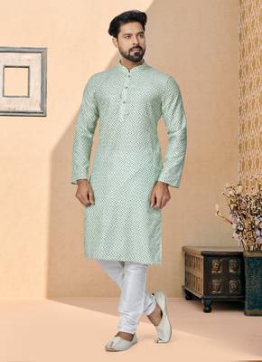 Plain Comfortable Kurta Pyjama Set For Men 1