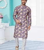 Plain Comfortable Kurta Pyjama Set For Men