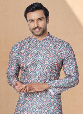 Plain Comfortable Kurta Pyjama Set For Men 2