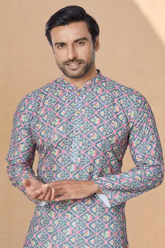 Plain Comfortable Kurta Pyjama Set For Men
