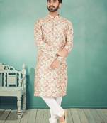 Plain Comfortable Kurta Pyjama Set For Men