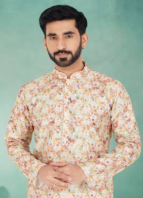 Plain Comfortable Kurta Pyjama Set For Men 2