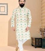 Plain Comfortable Kurta Pyjama Set For Men