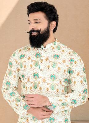 Plain Comfortable Kurta Pyjama Set For Men 2