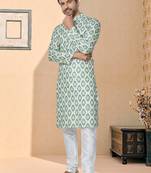 Plain Comfortable Kurta Pyjama Set For Men