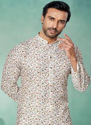 Plain Comfortable Kurta Pyjama Set For Men 2