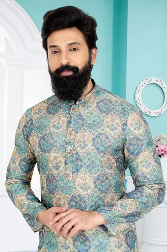 Plain Comfortable Kurta Pyjama Set For Men