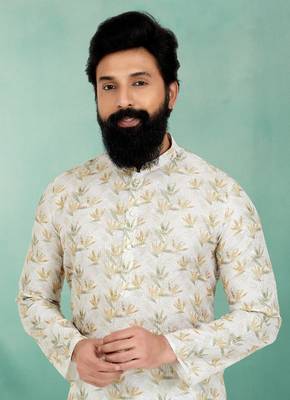 Plain Comfortable Kurta Pyjama Set For Men 2