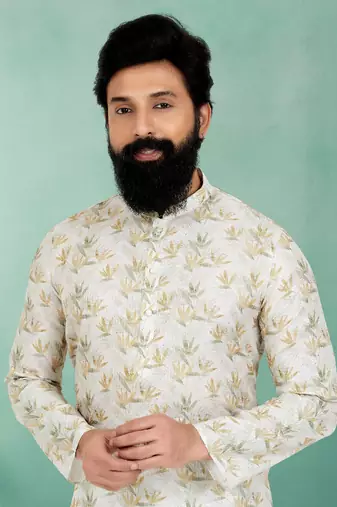 Plain Comfortable Kurta Pyjama Set For Men