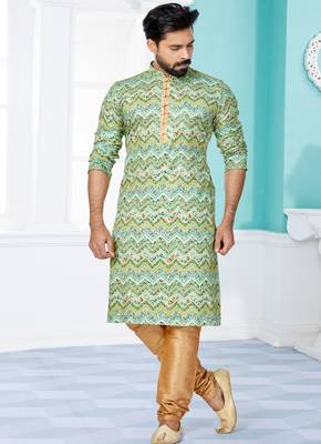 Plain Comfortable Kurta Pyjama Set For Men 2