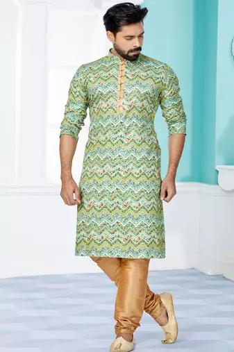 Plain Comfortable Kurta Pyjama Set For Men