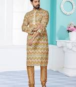 Plain Comfortable Kurta Pyjama Set For Men