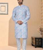 Plain Comfortable Kurta Pyjama Set For Men
