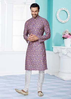 Plain Comfortable Kurta Pyjama Set For Men 1