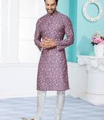 Plain Comfortable Kurta Pyjama Set For Men