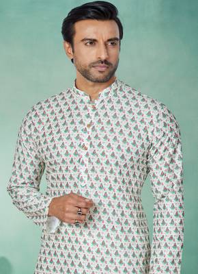 Plain Comfortable Kurta Pyjama Set For Men 2