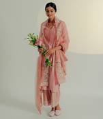 Onion pink chanderi silk kurta set