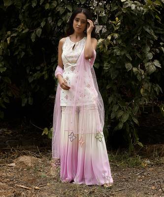 Ivory gharara set 1