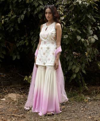 Ivory gharara set 2