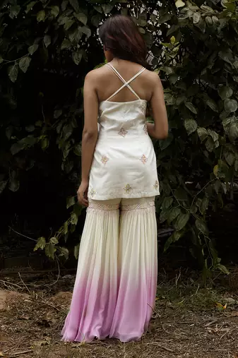 Ivory gharara set