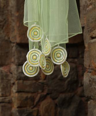 Mint green short gharara set 4