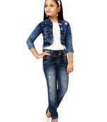 Aarika girl's party wear denim jacket