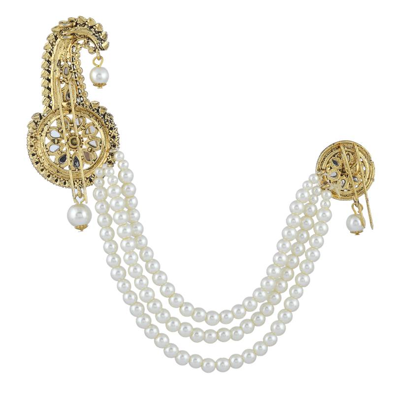 Indian Bollywood Traditional Kalangi Kilagi Brooch for Turban Safa for Men's Boys Wedding(Safa Exclude)