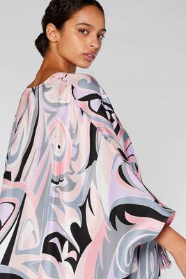 Premium Soft Satin Silk Queen Style Abstract Printed Long Kaftan 3