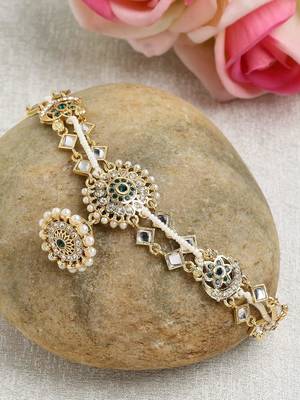  Embellished Rajputi Rajasthani Borla sheeshphool Matha Patti for Women/Girls 2