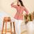 Weavllite women's red pure cambric cotton patola print tunic