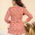 Weavllite women's red pure cambric cotton patola print tunic