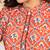Weavllite women's red pure cambric cotton patola print tunic