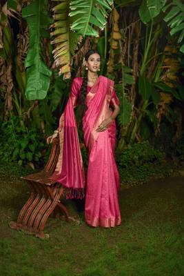 LIGHT RANI  SILK CLASSY SAREE 2