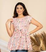 Weavllite women's multi-color rayon blend printed tunic