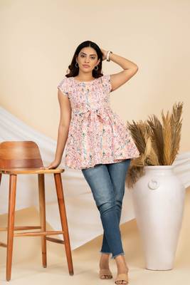Weavllite women's multi-color rayon blend printed tunic 2