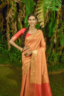 PEACHES & CREAME SILK CLASSY SAREE 2