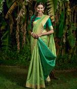 LIME GREEN  SILK CLASSY SAREE