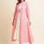 Stylish White And Pink Colour Koti Jacket Set With Ethnic Prints