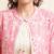 Stylish White And Pink Colour Koti Jacket Set With Ethnic Prints