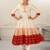 Ethnic Cream Colour Foil Print Kurti With Embroidery Work