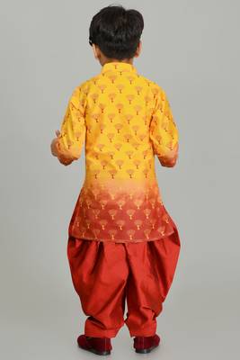 printed faded kurta and patiyala set for boys best for ethnic wear, casual wear, party wear, 2