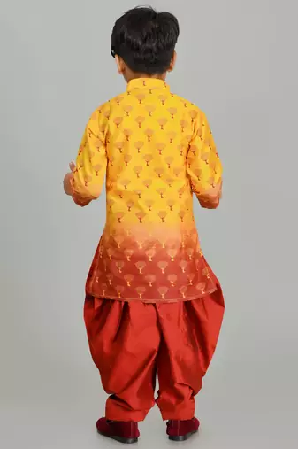 printed faded kurta and patiyala set for boys best for ethnic wear, casual wear, party wear,