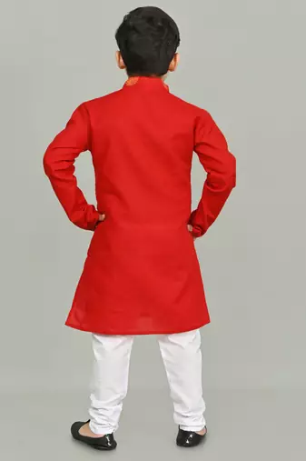 boys poly-cotton printed kurta and pajama set for boys best for ethnic wear, casual wear, party wear,