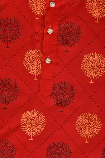boys poly-cotton printed kurta and pajama set for boys best for ethnic wear, casual wear, party wear,