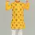 Mustard Yellow Multicolor Cotton Printed Kurta Pajama for kids