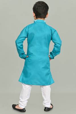 boys poly-cotton printed kurta and pajama set for boys best for ethnic wear, casual wear, party wear, 2