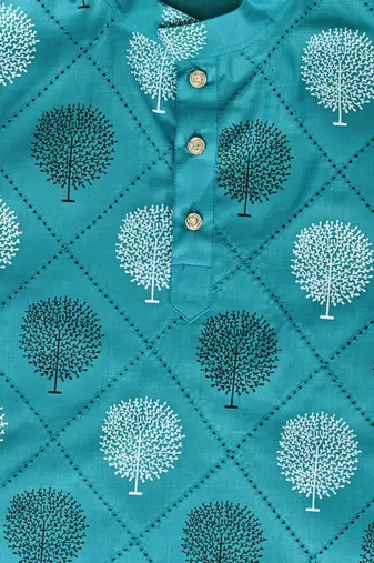 boys poly-cotton printed kurta and pajama set for boys best for ethnic wear, casual wear, party wear,