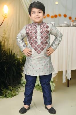 printed  kurta and pajama set for boys best for ethnic wear, casual wear, party wear 1